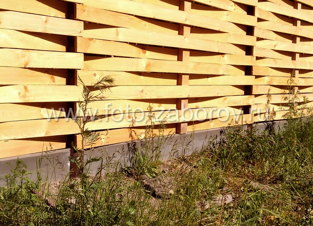 Фото Плетёный деревянный забор на лесном