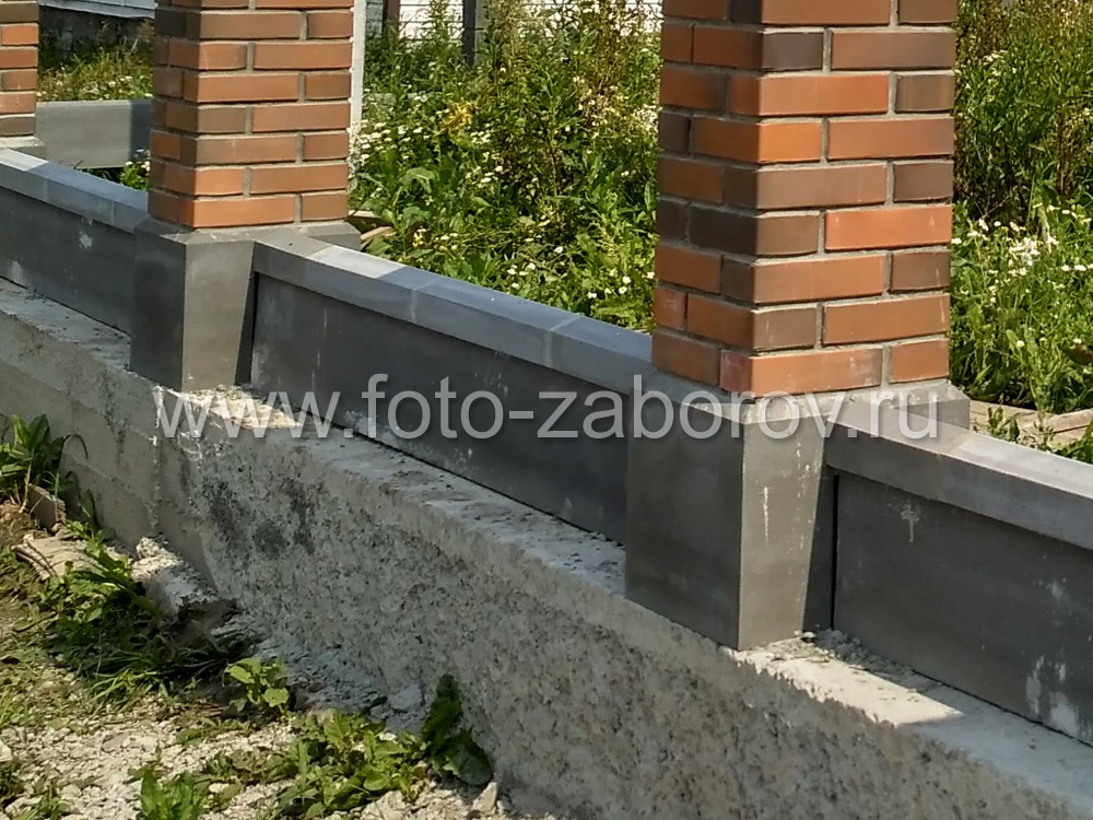 Фото Изысканный дизайн бетонных столбов и цоколей для фасадной части