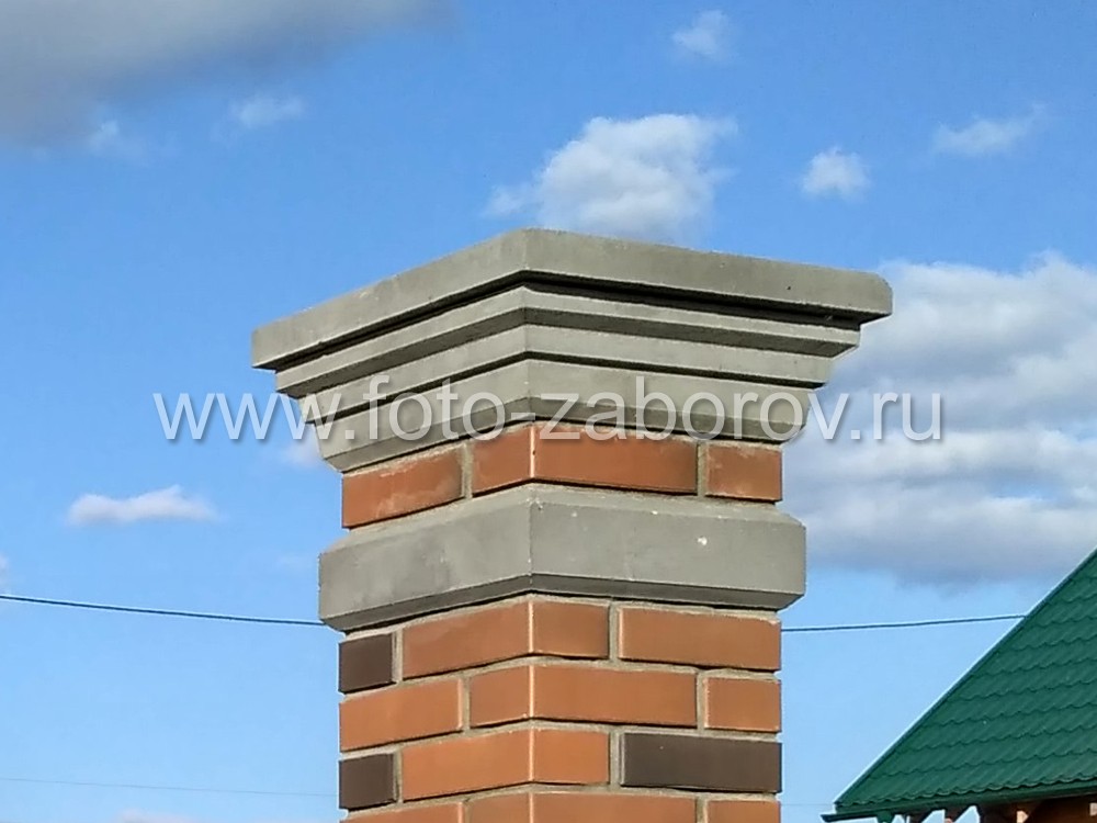Фото Изысканный дизайн бетонных столбов и цоколей для фасадной части