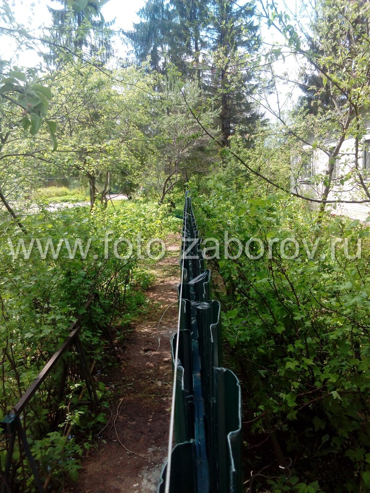 Фото Евроштакетник - изящный и долговечный забор для ограждения участка. Монтаж штакетника в